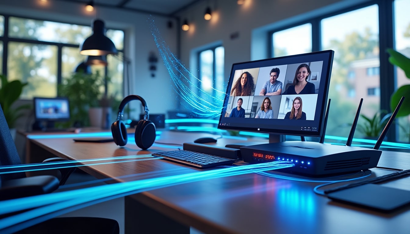 apprenez à prioriser le trafic de vos applications de télétravail comme teams et zoom grâce à la gestion de la qos pour une connexion optimale et des réunions sans interruption.